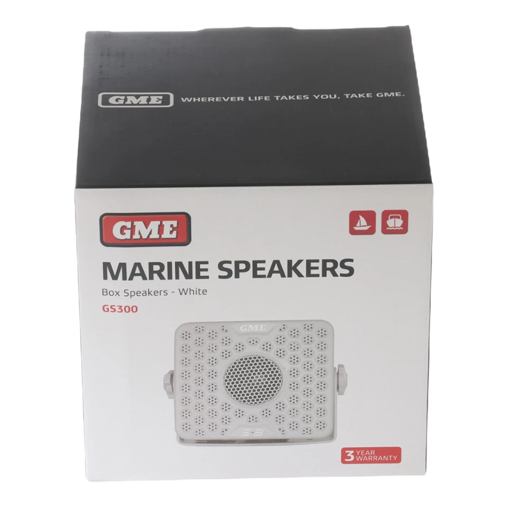 GME GS300 S-3 Marine Box Speakers 60W White 3 GME GS300 S-3 Marine Box Speakers 60W White