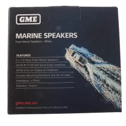 GME GS500 S5 Flush Mount 2-Way Marine Speakers 6in 110W -Gme Sales Store 133213 3 n