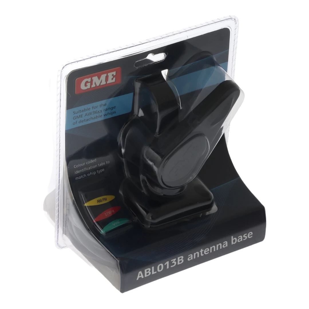 GME ABL013B Single Swivel Rectangular Antenna Base Black 3 GME ABL013B Single Swivel Rectangular Antenna Base Black
